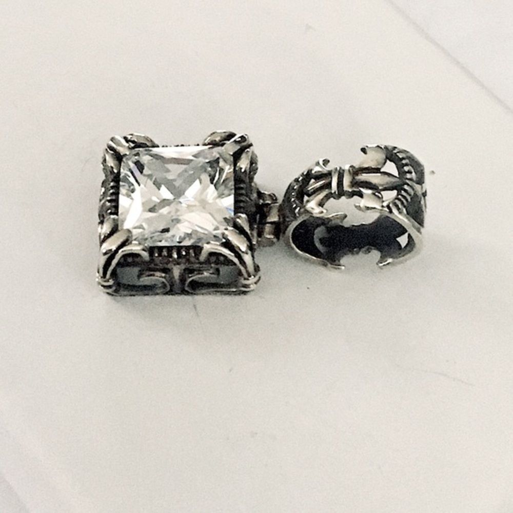 SILPADA Sterling Silver CZ Uptown Pendant S0979 - Picture 4 of 12